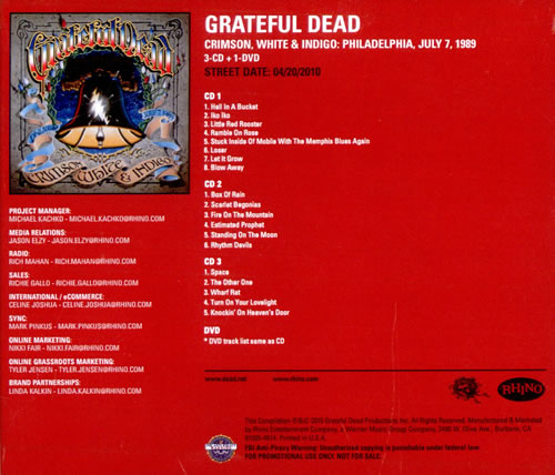 Grateful Dead Crimson White And Indigo Jerry Scott