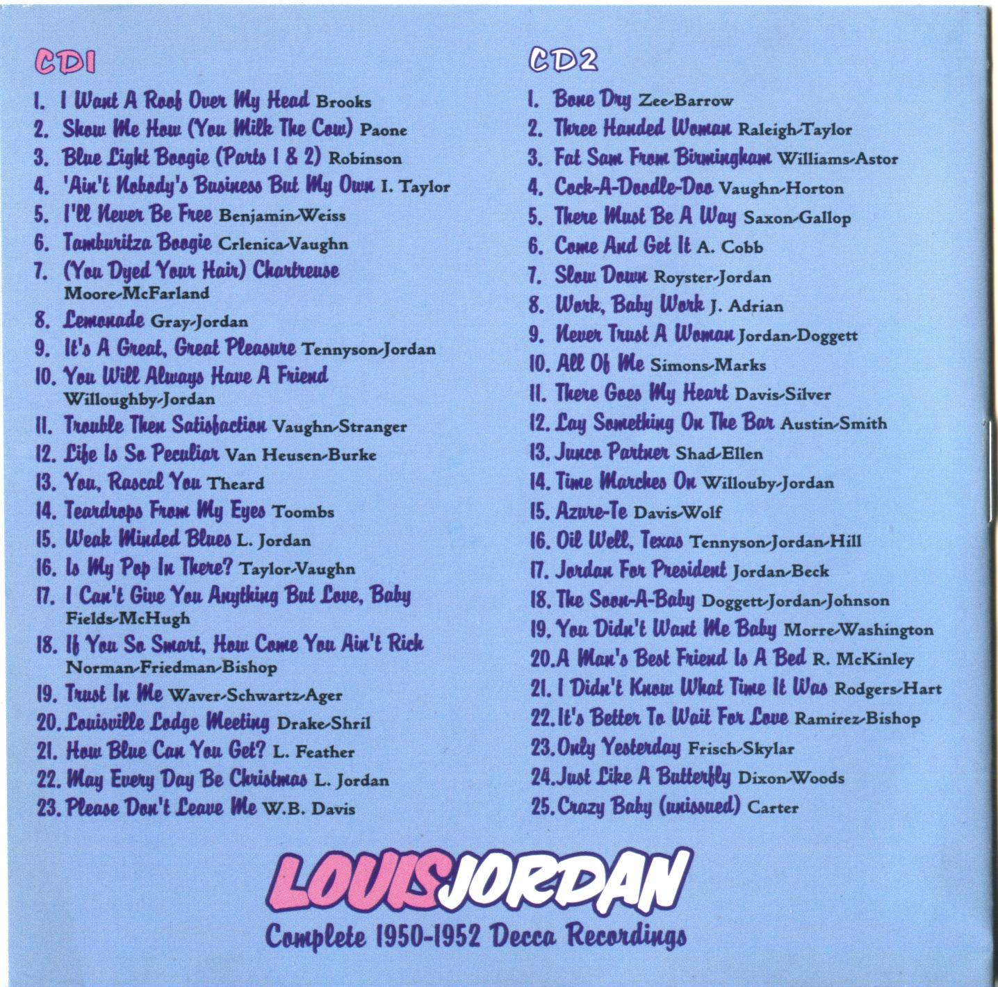 Louis Jordan – Complete Decca Recordings – Jerry Scott
